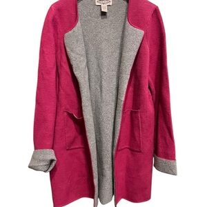 Olivers Fuchsia and Gray Open Front Cardigan